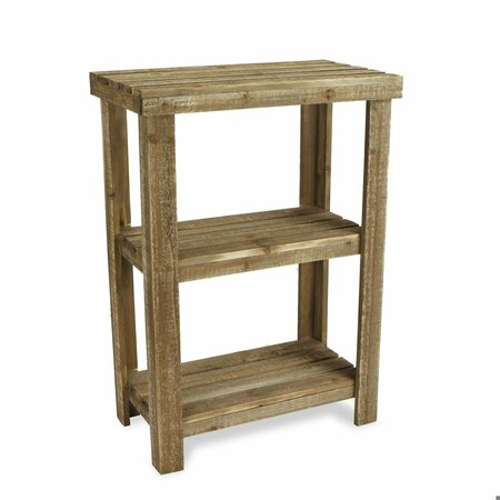 HOMEROOTS Rustic Natural Wood Finish 2 Shelf Side Table 379839